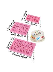 Silicone Daily Use English Letter & Number Shaped Molds, Holiday, Kitchen Handmade Molds, Soap, Candle, Plaster Molds, Kitchen Accessories, DIY Supplies - Multicolor - View 9