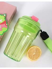 Copo com Tampa de 450ML Com Alça de Porta-Copo para Suco / Café / Refrigerante