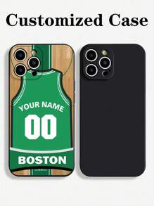 Basketball Jersey Style Artistic Painted Perforated Matte Black Edge Phone Case, Compatible With IPhone 16/16 Pro Max, IPhone 15 XR/7/8, IPhone 15 Pro Max, IPhone 13/14 Pro Max, 11/12 Pro/13/14, Anti-Drop, Soft TPU Protective Cover Compatible With Galaxy A13 4G, A22, A21S, A514G, A52, S22 Ultra, A33 5G, Redmi 10, Redmi Note 11 4G, Redmi 11 Lite, A53, A14, A23, S23 Ultra, S24, A14, A15, S23, A73, A15, A34, Redmi