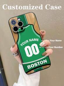 Basketball Jersey Style Artistic Painted Perforated Matte Black Edge Phone Case, Compatible With IPhone 16/16 Pro Max, IPhone 15 XR/7/8, IPhone 15 Pro Max, IPhone 13/14 Pro Max, 11/12 Pro/13/14, Anti-Drop, Soft TPU Protective Cover Compatible With Galaxy A13 4G, A22, A21S, A514G, A52, S22 Ultra, A33 5G, Redmi 10, Redmi Note 11 4G, Redmi 11 Lite, A53, A14, A23, S23 Ultra, S24, A14, A15, S23, A73, A15, A34, Redmi