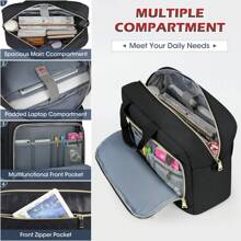 Bolsa para Portátil Mujer 15.6-17.3 Pulgadas Maletín Profesora Maleta Portadocumentos Grande Bolsa Ordenador Portatil Trabajo Maletin Oficina Bolso Universidad Bolso Enfermera para