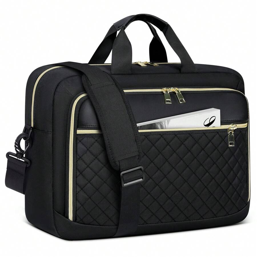 Bolsa para Portátil Mujer 15.6-17.3 Pulgadas Maletín Profesora Maleta Portadocumentos Grande Bolsa Ordenador Portatil Trabajo Maletin Oficina Bolso Universidad Bolso Enfermera para