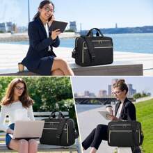 Bolsa para Portátil Mujer 15.6-17.3 Pulgadas Maletín Profesora Maleta Portadocumentos Grande Bolsa Ordenador Portatil Trabajo Maletin Oficina Bolso Universidad Bolso Enfermera para