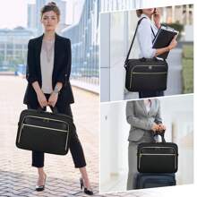 Bolsa para Portátil Mujer 15.6-17.3 Pulgadas Maletín Profesora Maleta Portadocumentos Grande Bolsa Ordenador Portatil Trabajo Maletin Oficina Bolso Universidad Bolso Enfermera para