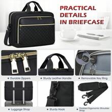 Bolsa para Portátil Mujer 15.6-17.3 Pulgadas Maletín Profesora Maleta Portadocumentos Grande Bolsa Ordenador Portatil Trabajo Maletin Oficina Bolso Universidad Bolso Enfermera para