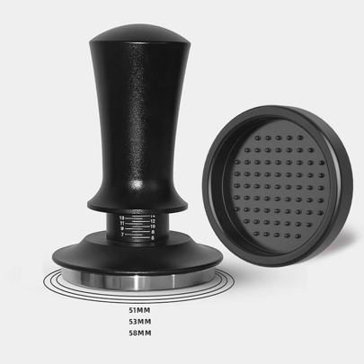 51mm/53mm/58mm Espresso Tamper With Rippled Stainless Steel Base, Depth-Adjustable Design – Premium Coffee Accessory, Perfect Gift For Coffee Lovers