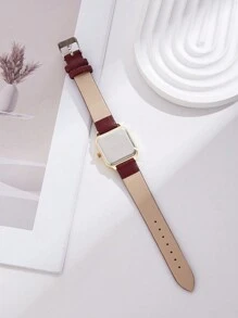JULYSKY 1 pieza Reloj de mujer Ancora Rojo, Estilo Clásico Simplificado, Dorado Rosa, Cuarzo, Regalo para la Vida Diaria y Vacaciones