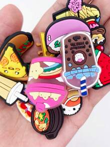 Random 10/30/50/100Pcs Food/Animal/Flower/Cute Cartoon Series Shoe Charms For Clogs Sandals, Shoe Decoration Premium Quality Popular Charms Accessories Great Gift For Teens Men Women And Adults - Multicolor - View 6