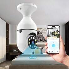 1 pièce Caméra haute définition, téléphone portable sans fil et WiFi utilisés pour la visualisation à distance d'un panorama à 360 degrés, la détection de mouvement et l'alarme, l'audio bidirectionnel et l'éclairage de vision nocturne pour assurer la surveillance complète des animaux de compagnie/familles de nourrices.