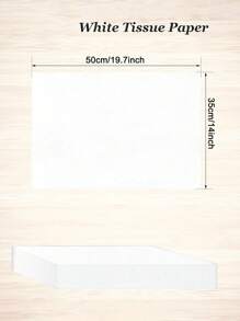 50张/10张套装 白色薄纸，节日手工纸，DIY礼品包装用品，生日婚礼派对装饰节日，花束包装，毕业典礼，感恩节，万圣节，圣诞节，秋季礼物，装饰品 - 白色 - 查看 10