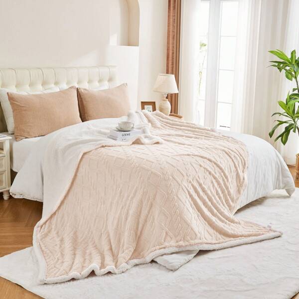 JULY 1 Pc Jacquard Sherpa Blanket para adultos - cobertor macio e quente para o máximo conforto e melhor sono, cobertor peludo de luxo para inverno e outono, cobertor Sherpa aconchegante e fofo, para sofá, quarto, sala de estar, conforto geral, presentes de Natal para mulheres e meninas, decoração de casa macia e aconchegante lavável à máquina cobertor de sofá fofo e felpudo, cobertores para mulheres, cobertores de Natal