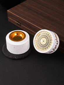1pc Resin & Metal Festival Decorations Home Decor Incense Burner Gifts Birthday Graduation E-I-D - Multicolor - View 6