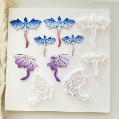 Puocaon Dragon Polymer Clay Cutters Dragon Clay Cutters For Polymer Clay Earrings Jewelry, Legendary Creature Animal Clay Cutters For Polymer Clay Jewelry Making, 3D Print Clay Cutters