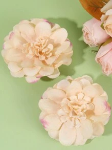 2pcs Fashion Flowers Hair Clips For Girls,Fabric Simulated Flower Hairpins For Kids,Compression Clips Hair Accessories For Toddlers Party Gifts