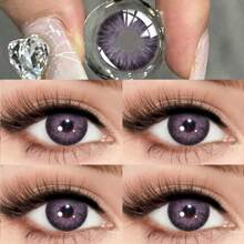 1 Pair Natural Color Disposable Colored Contact Lenses, For Cosmetic Eye Beauty Annual