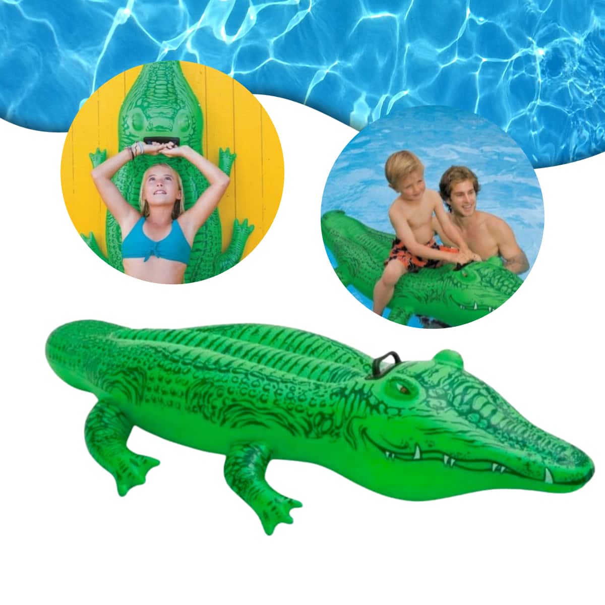 Boia Bote Jacaré Gigante Inflável Infantil Verão Piscina