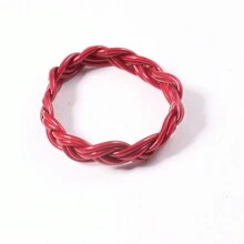 1 pieza Pulsera de macramé trenzada de 6 hebras de PVC, 14 unicolor, 65 mm de diámetro interior, brazalete hecho a mano creativo DIY, nuevo diseño para el mercado de Europa y EE. UU. - 6 acciones - Ver 23