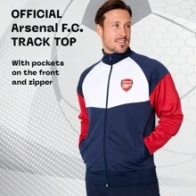 Arsenal F.C. Zip Up Track Jacket Top Pockets - Multicolor - View 2