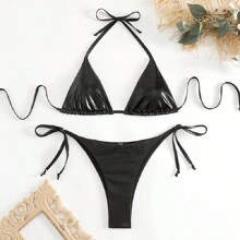 Women's Bikini Swimsuit - Black - View 1