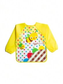 1入組卡通防水可反穿圍裙 - 藍色 - 查看 17