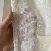 1 件装北欧风格半透明薄纱窗帘，带拉绳，滤光短窗帘布 - 彩色 - 查看 6