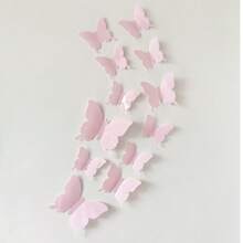12 Pcs Cute Butterfly Wall Decor , Girls Room Wall Decals, PVC Material Aesthetic Butterflies Stickers For Nursery Decorations, Baby Toddler Room Decor For Girls - Multicolor - View 13