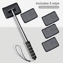 Scheibenwisch-Reinigungswerkzeug (1 Tuch, 3 Tücher, 5 Tücher) - Mikrofasertuch, Auto-Fensterreiniger Bürste - abnehmbarer Griff, Auto Glaswischer, Innenausstattung Zubehör, Auto Reinigungskit, Auto Fensterreiniger, Scheibenwischerreiniger