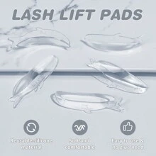 PERMANIA 5 Pairs Fish Shape Lash Lift Pads,Soft, High Plasticity,Self-Adhesive, No Glue Required,Suitable For Salon And Diy's Lash Perming Pads,Fast Upper Hand ,Easy To Clean And Reusable,Suitable For Most Lengths Of Eyelashes