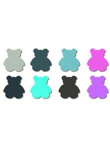 160 张（8 种颜色）防水荧光可重复使用便签，方形、心形、圆形套装，透明防水粘合标签，办公和学校用品 - 彩色 - 查看 14