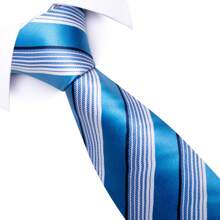 AlanKing 1pc Men's Solid Striped Paisley Necktie Formal And Party Accessories Ideal Choice For Men Gift Men Necktie - Color Mixing - View 4