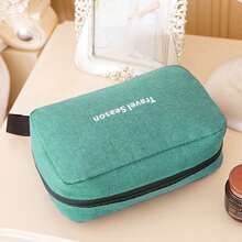 1 pièce Sac de toilette pliable organisateur Sac de rangement suspendu Sac de maquillage de salle de bain Cas de séparation sèche et humide Sac cosmétique Sacs de maquillage Organisateur de maquillage Rangement de maquillage