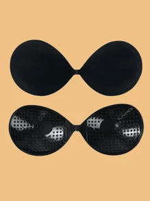 3 对不同形状隐形自粘式胸罩内衣配件，露背聚拢胸罩，可重复使用硅胶罩，乳头胸罩 - 彩色 - 查看 21