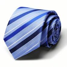 AlanKing 1 条商务领带 7.5 厘米金色/蓝色/红色条纹领带适合正式婚礼派对男士领带 - 混色 - 查看 9