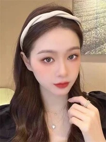 1件/3件装 女士高级真皮发带 优雅时尚高冠防滑刘海防飞散发圈头箍发饰，发带，发圈头箍，家居，护肤发带头饰 - 彩色 - 查看 12