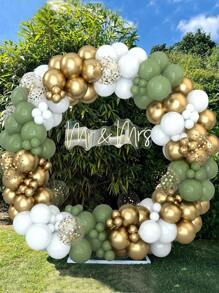 122 个乳胶气球套件，生日婚礼节日派对背景装饰用品，五彩纸屑气球套件，圣诞节 - 彩色 - 查看 7