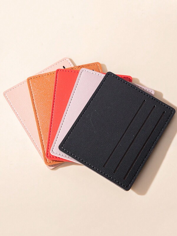 1 Card Holder Leather Coin Credit Card ID Card Holder Card Holder Pu Mini Light Business Card Holder