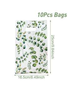 50个绿色叶子礼品袋，派对回礼袋，婚礼派对包装袋，生日礼品袋，派对袋，生日礼品包装用品，生日派对用品，生日装饰品，生日礼品填充袋，塑料袋，一周岁生日派对用品，派对回礼，生日快乐，女孩生日，蝴蝶装饰，婴儿派对装饰 - 樹葉 - 查看 9