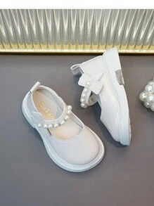 儿童女童皮革牛津鞋，婴儿公主鞋，英伦风格，新款春秋季宝宝软底平底鞋