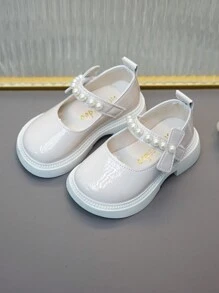 儿童女童皮革牛津鞋，婴儿公主鞋，英伦风格，新款春秋季宝宝软底平底鞋