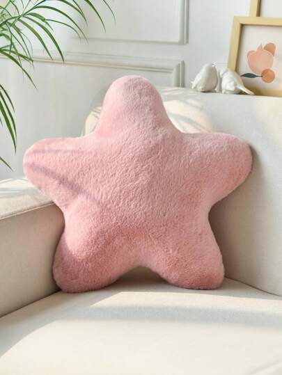 11.81"/15.74" Cute Star Plush Throw Pillow, Soft Faux Fur Material Cushion, Christmas Decoration For Sofa, Bedroom And Living Room, Great Christmas Gift For Family And Friends
