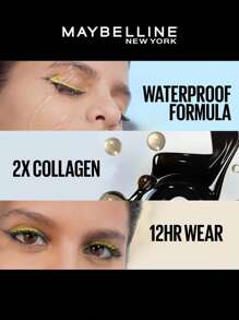 Maybelline Waterproof Lash Lengthening Curling Mascara, Non-Smudging And Long-Lasting, Plus Eyelash Extension Effect - 10ml - View 5
