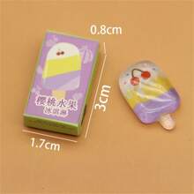 5 pièces/10 pièces Assortiment aléatoire de mini modèles réalistes de sucettes glacées, jouets décoratifs, set de jeu d'aliments miniatures