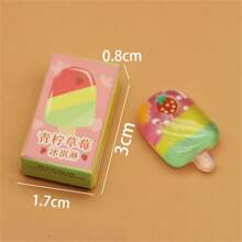 5 pièces/10 pièces Assortiment aléatoire de mini modèles réalistes de sucettes glacées, jouets décoratifs, set de jeu d'aliments miniatures