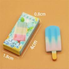 5 pièces/10 pièces Assortiment aléatoire de mini modèles réalistes de sucettes glacées, jouets décoratifs, set de jeu d'aliments miniatures
