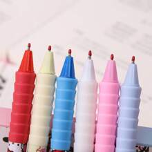 Sanrio 6 Packs Sanrio Full Set Of Neutral Ballpoint Pens Student Multi-Function Button Journal Pen 0.5 Mm Kawaii Style Needle And Line Gel Pen - Stationery Pink, Learning Toys, Multiple Appearance Pens,Back To School