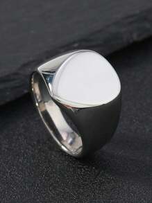 Anillo personalizado de acero inoxidable grabado para hombres, regalo de aniversario o festivo
