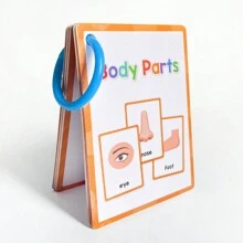 Lachilly 15 Cards Body Parts Cognitive Flash Cards Children Education Enlightenment English Learning Card Montessori Toys