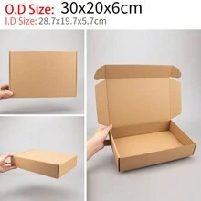 8pcs Paper Box Packaging, Multiple Sizes Available, 3-Ply Corrugated Paper Box, Shipping Box, Postal Box, Express Delivery Box, Suitable For Personal & Small Business Product Packaging And Postal Delivery