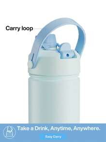 Botella de agua aislada de 18 oz con pajita 2 en 1 y tapa con boquilla, mantiene el frío las 24 horas, a prueba de fugas, botella de agua de acero inoxidable de doble pared para deportes, gimnasio, viajes y escuela