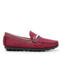 Men's Loafer Dress Shoes Driver Dockside With Wallet - Burgundy - View 3